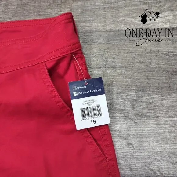 Chaps Wide Leg Crop Pants Size 16 - Picture 2 of 6